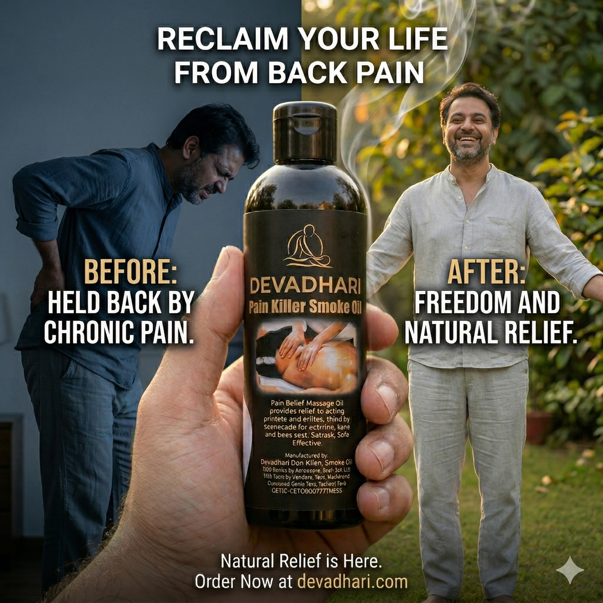 Gold Smoke Pain Relief & Massage Oil